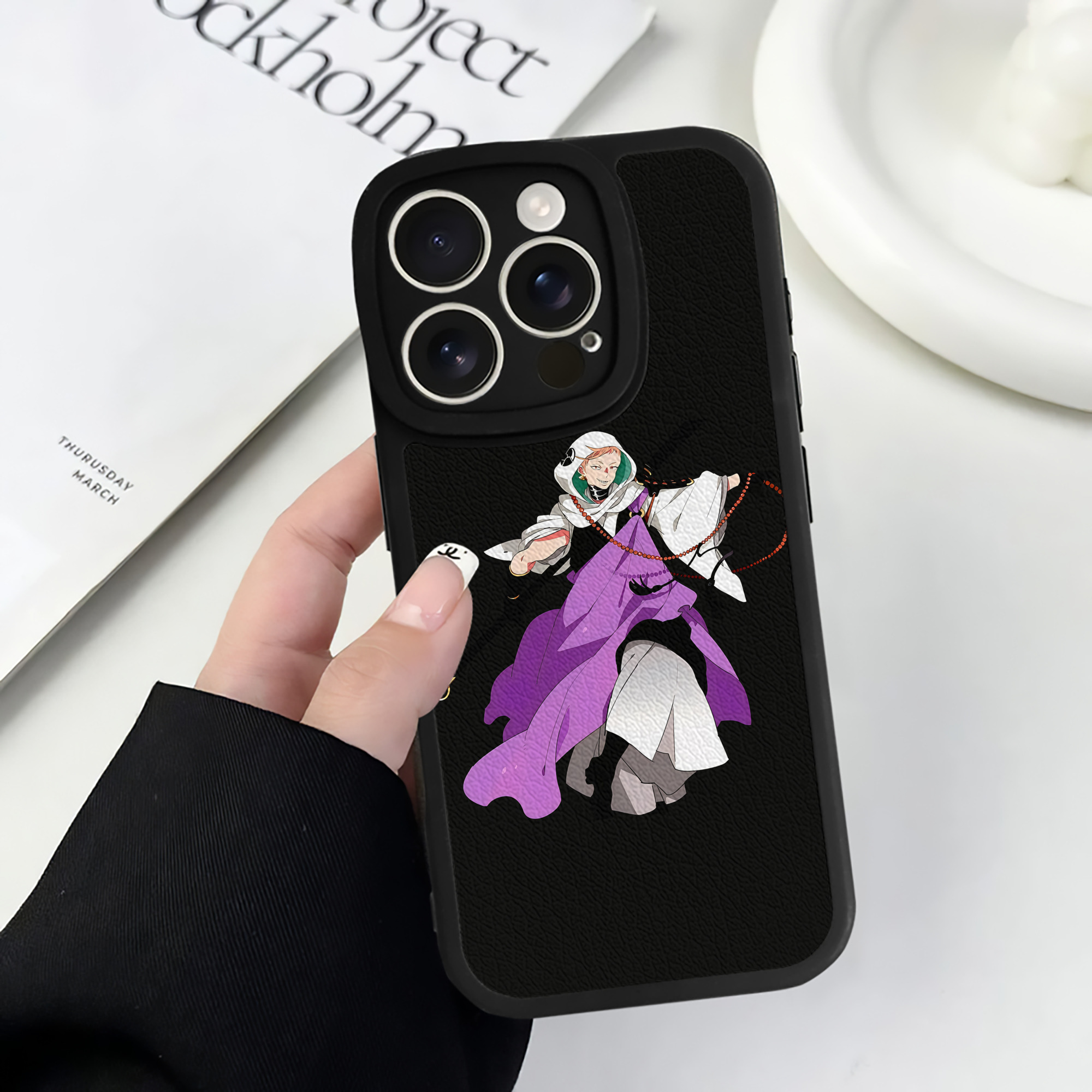 （画像用） 刀剣乱舞 Touken Ranbu 【iPhone 16シリーズ対応】シリコンスマホケース（レザー調） 材質：シリコン